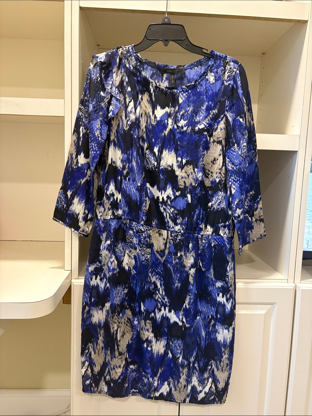 BRAND NEW! BCBG MAXAZRIA Blue Abstract Print Women's Dress